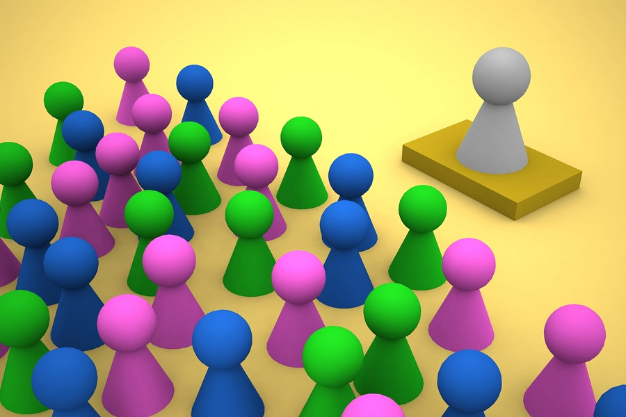 graphic depiction of game pieces arranged like they are in a classroom